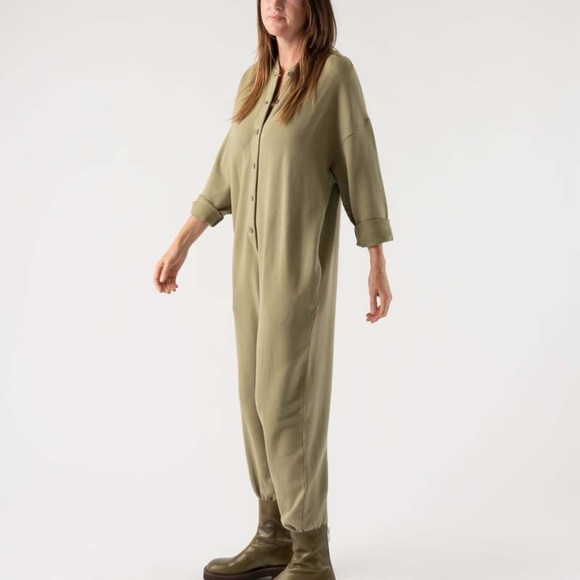 Mara Hoffman Sabina Jumpsuit in Army Green - Picture 3 of 8